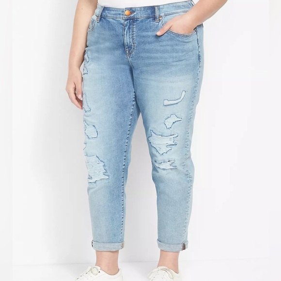 Lane Bryant Flex Magic Waistband Mid Rise Signature Fit Boyfriend Jeans 26 NWT - Picture 16 of 16